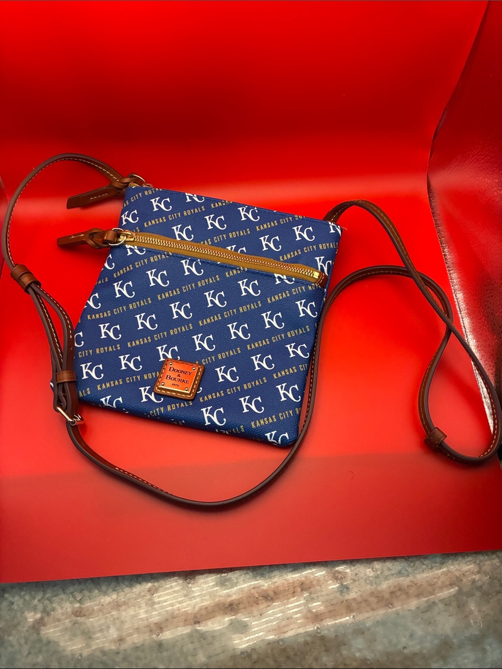 Dooney & Bourke Royal Blue KC Logo Crossbody Belt Bag NWOT